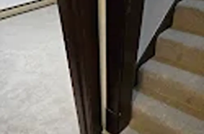 Carpet stair runner in beige 